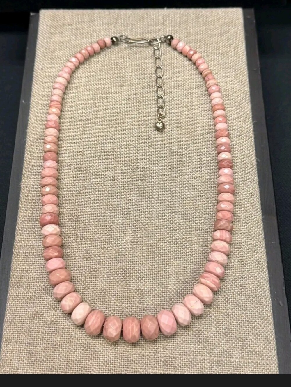 Jay King Faceted Pink Opal Beaded Necklace 18"-20"
